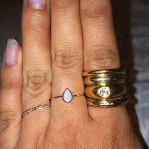 vintage dome 18k gold gypsy set solitaire diamond ring erica weiner acquired